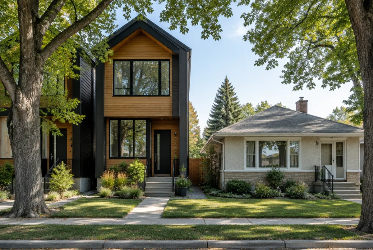 Inner-city infill and bungalow homes in SW Calgary